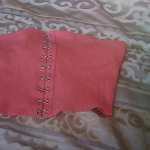 Coral pink tube top